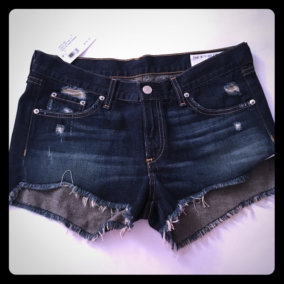 NWT Rag & Bone Dark Cutoff Shorts, Doris, sz 27. - Picture 5 of 7